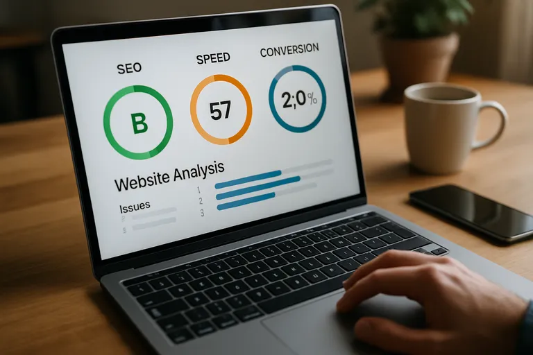 Ontdek kansen met een gratis website scan voor vindbaarheid, snelheid en conversie